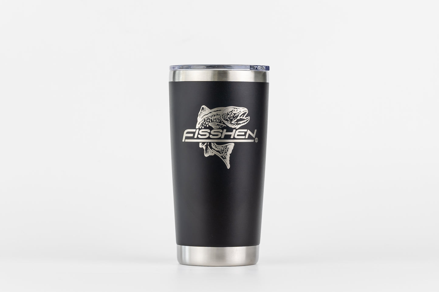 Black and Silver 10oz Fisshen Co Tumbler