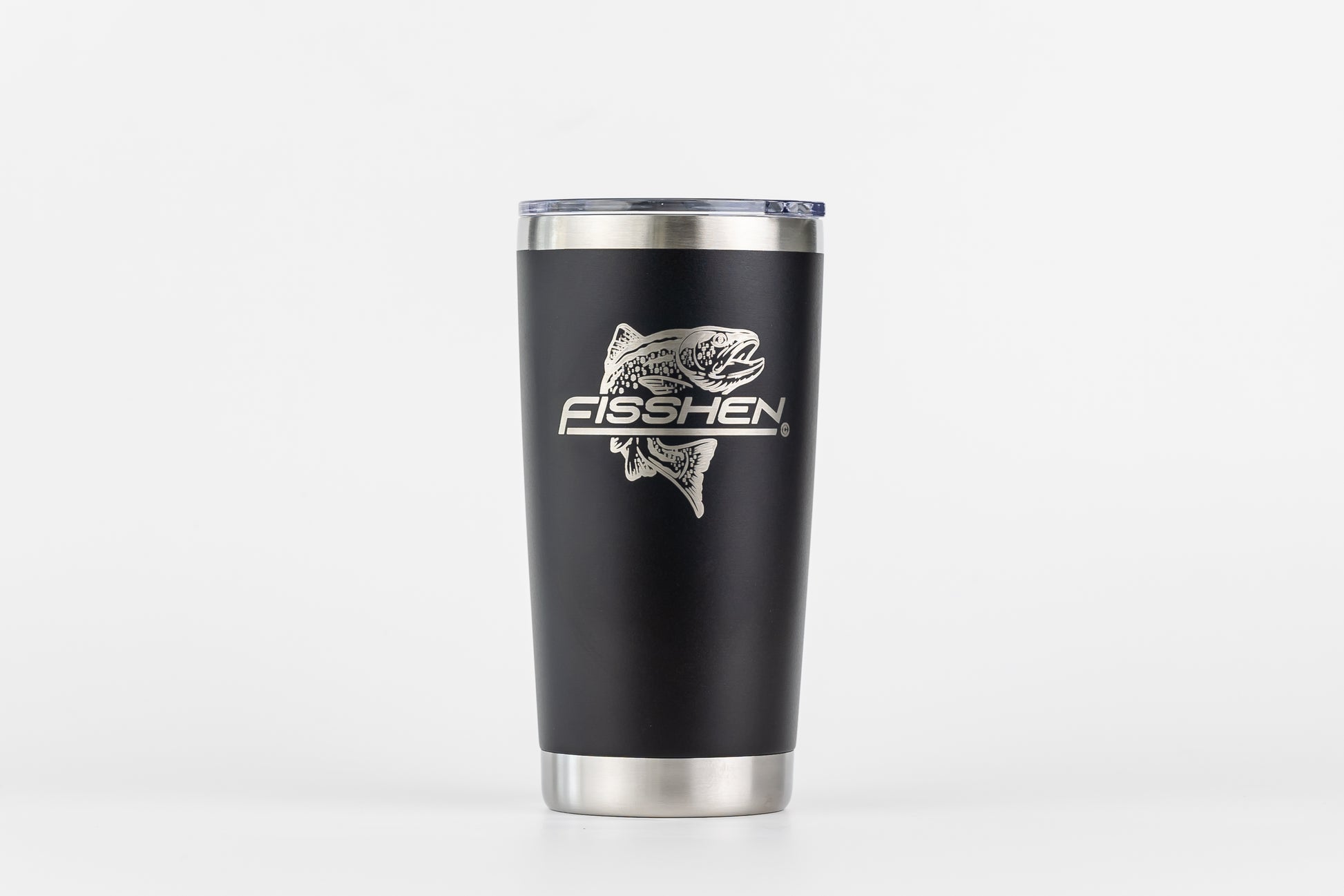 Black and Silver 10oz Fisshen Co Tumbler